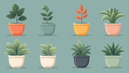 Fototapeta premium vector of plant on the pot