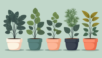 Obraz premium vector of plant on the pot