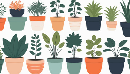 Fototapeta premium vector of plant on the pot