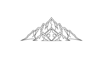 Mountain peak silhouette