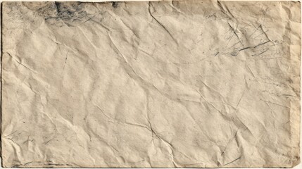 Wrinkled antique paper with natural discoloration ideal for various creative projects and designs.
