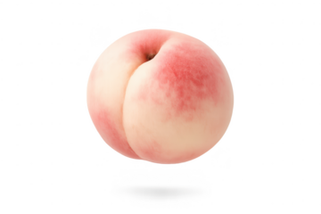 Perfect, delicious, peach with a transparent background, sweet fresh fruit