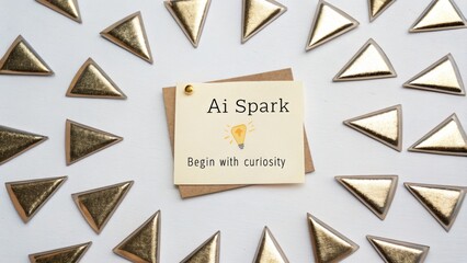 Ai Spark card with radiating metallic triangles