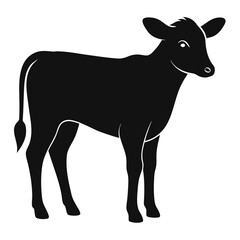 Fototapeta premium Detailed Cattle Silhouette Illustration Variation 4