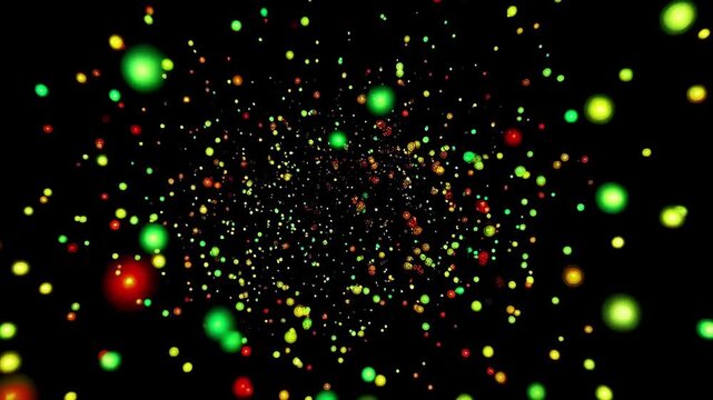 Floating Red, Yellow, And Green Colors On Black Background For Juneteenth Colors