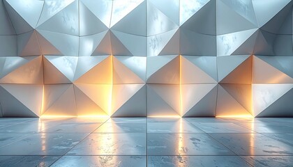 polygonal pattern background with studio lighting