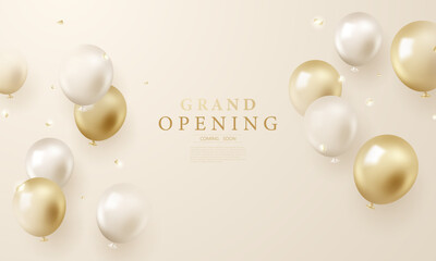 Design your opening card with ribbon. Vector illustration Beautiful business banner template