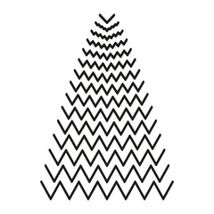 Extraordinary zigzag pyramids. Professional linear Vector. Extraordinary geometric structures. Minimalist symbol signs.