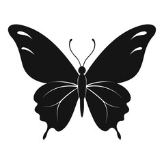 Unique artistic butterfly silhouette design variation number 14 with decorative wings