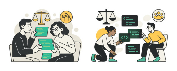 Collaboration across diverse genders in technology and law discussions