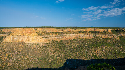An overlooking view of nature in Mesa Verde NP, Colorado