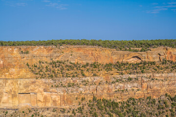 An overlooking view of nature in Mesa Verde NP, Colorado