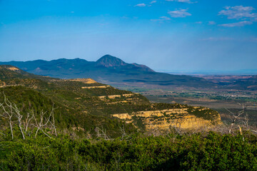 An overlooking view of nature in Mesa Verde NP, Colorado