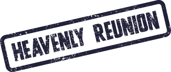 Serene dark blue heavenly reunion spiritual commemoration label for a cherished memory