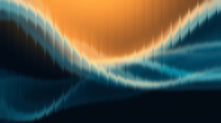 Vibrant abstract waves in orange and blue hues