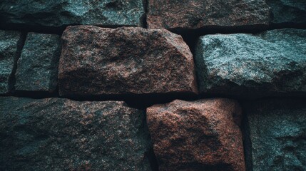 Ancient stone foundation offers a textured, robust surface with subtle color variations, perfect for historical architecture and landscapes.