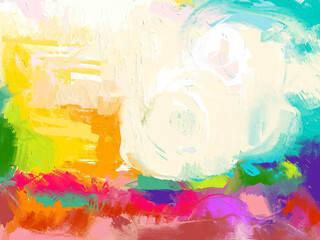 Abstract Color Painting Modern Art Background