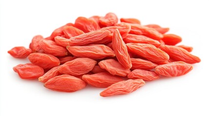 Pile of Dried Goji Berries Isolated