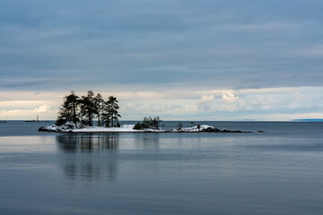 Small island in Lake Vattern Sweden