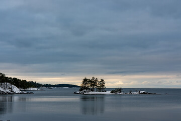 Small island in Lake Vattern Sweden