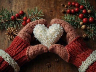 Winter Heart in Hands