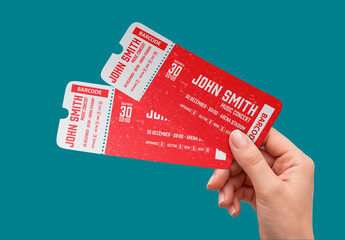 Ticket Card Pair Mockup