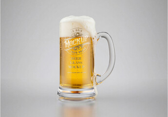 Frothy Beer Mug Bar Scene