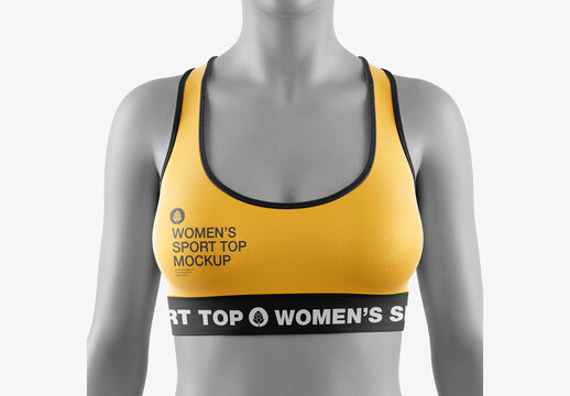 Womens sport top closeup