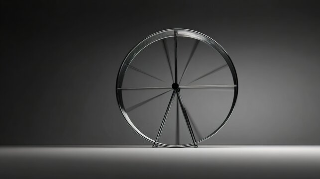 antecedence. Hamster wheel in endless rotation on a plain grey background. wildlife magazines, conservation campaigns, designed for nature documentaries and education, used by health educators.
