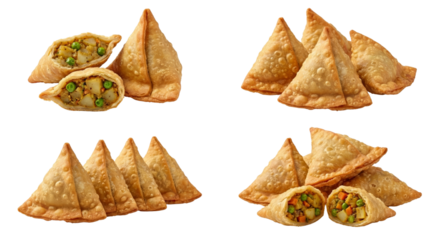 Golden Samosas: Indian Fried Pastries with Vegetable Filling