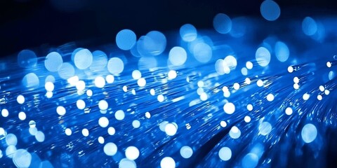 Brilliant Connection Technology Abstract Data Packets Flowing Through Fiber Optic Cables Quickly