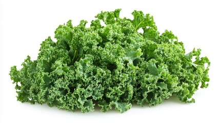 Fototapeta premium Fresh Green Kale Leaves Isolated