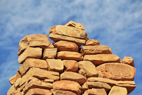 Vintage ruins of medieval old city Ouadane, Mauritania