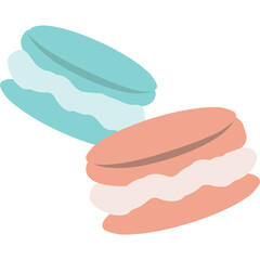 Two Colorful Macarons
