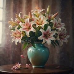 Lilies in vase