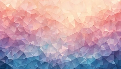 Abstract Pattern With Triangles In Soft Gradient Pastel Background In Sweet Colors Dreamy Modern Design