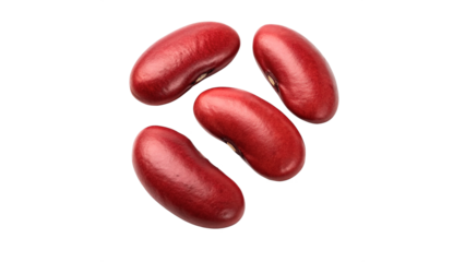 Red kidney beans  isolated on transparent background cut out