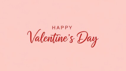 Happy Valentine's Day greeting on soft pink background