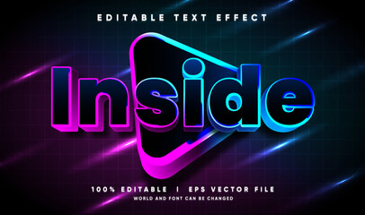 inside vector text effect with modern style