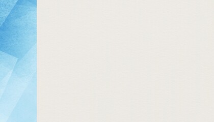 Cloud dancer color with blue geometric side design, template with broken white tone, trendy, color of 2026, paper texture, abstract background