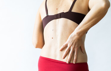 woman with spine issues or lower back pain