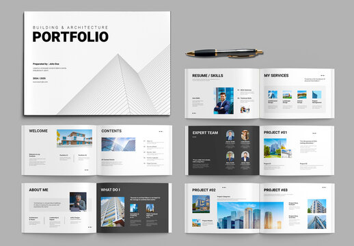 Architecture Portfolio Design Layout Landscape