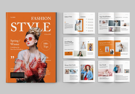 Elegant Fashion Magazine Layout Template