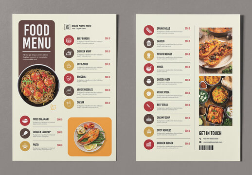 Food Menu Template Layout
