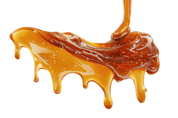 A stream of golden syrup is pouring down