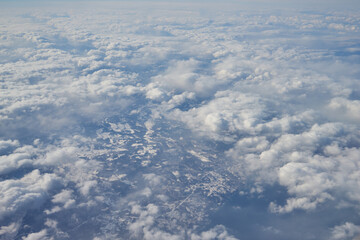 北海道上空からの景色