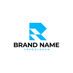 R LETTER BOLT LOGO VECTOR ICON ILLUSTRATION