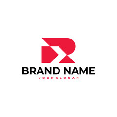 R LETTER ARROW LOGO VECTOR ICON ILLUSTRATION