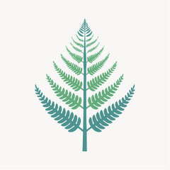 Naklejka premium Stylized fern illustration on light background suitable for design projects