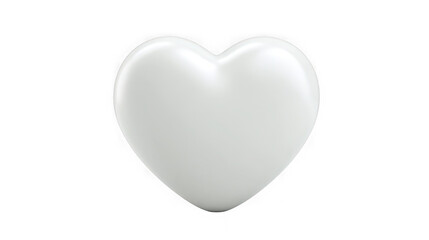Fototapeta premium White heart icon isolated on transparent background